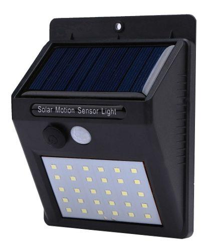 Luz Led Exteriores Recargable Energia Solar Sensor 30 Leds