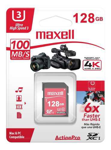 Maxell Memoria Sd 128gb Action Pro Class 10 Sdxc