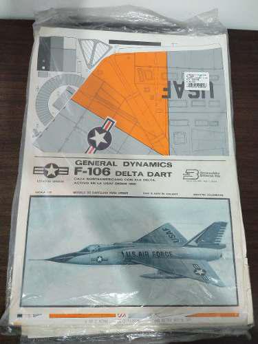 Modelos Escala 1:32 Carton Armar Delta Dart F-106 Aeromodelo
