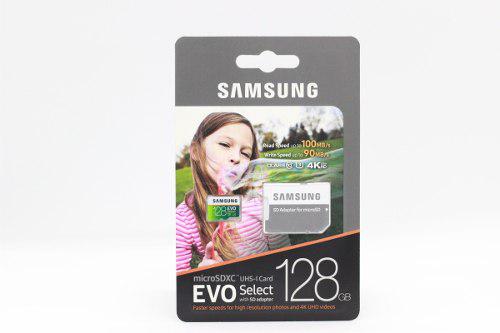 Memoria 128gb Samsung Microsd Evo Select 100mb/s 4k Clase 10