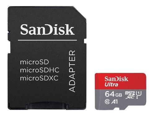 Memoria Micro Sd 64 Gb Sandisk Clase 10 Ultra 100mb/s