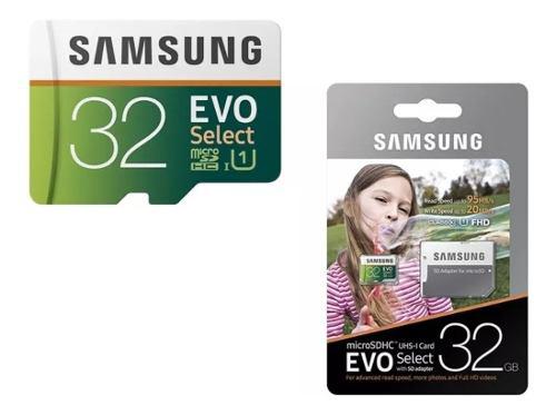 Memoria Micro Sd Samsung 32gb Clase 10 95 Mb Canvas Select +