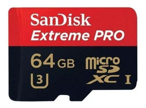 Memoria Micro Sd Sandisk 64gb Extreme Pro - V30 U3 A2