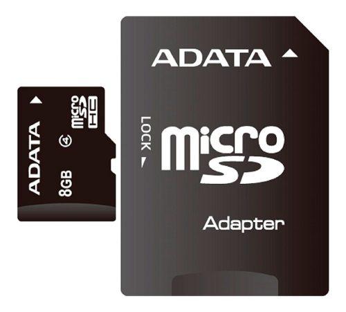 Memoria Micro Sdhc 8gb Adata Con Adaptador Clase 4 Original