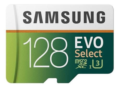 Memoria Samsung Evo Select 128gb Microsd C10 U3 4k 100mb/s
