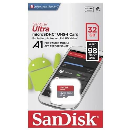 Memoria Sandisk Ultra 32 Gb A1 Clase 10 98mb