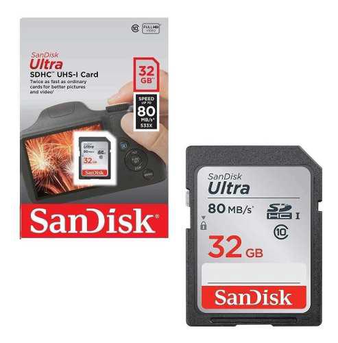 Memoria Sd 32gb 48 Mb/s 320x Sandisk Ultra Clase 10