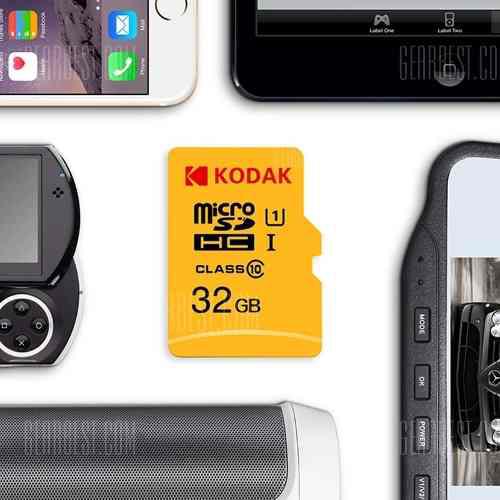 Tarjeta De Memoria Microsd Kodak 32gb Clase 10 U1 Adaptador