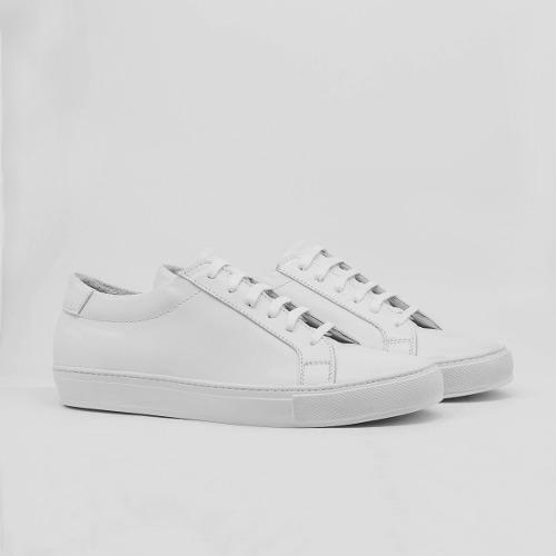 Tenis Zapatos Sneakers 100% Cuero Informal Blanco