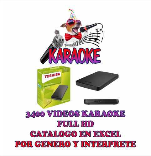Karaoke 3400 Videos + Disco Toshiba 1 Tb Nuevo