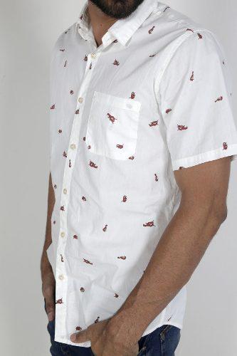 Camisa Para Hombre Tennis, Estampada Y Manga Corta Tennis