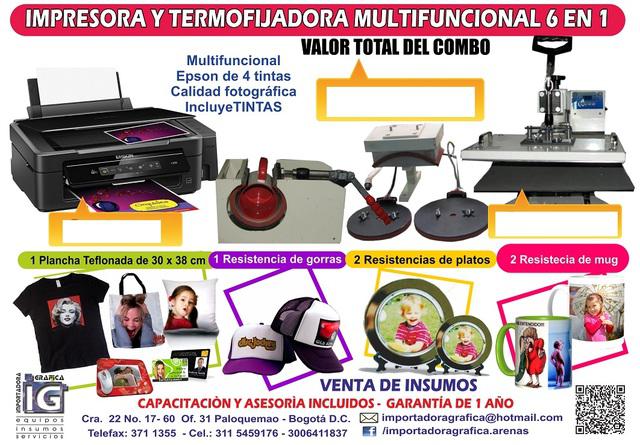 A1 Venta de termofijadora multifuncional 6 en 1