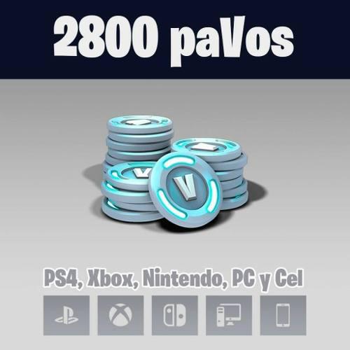 Fornite 2.800 Pavos Para Pc Ps4 Xbox, Switch, iPhone Android