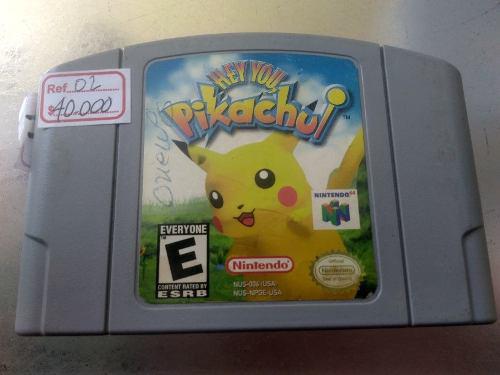 Juego De Nintendo 64 Ref 02,hey You Pikachu Necesita Microfo