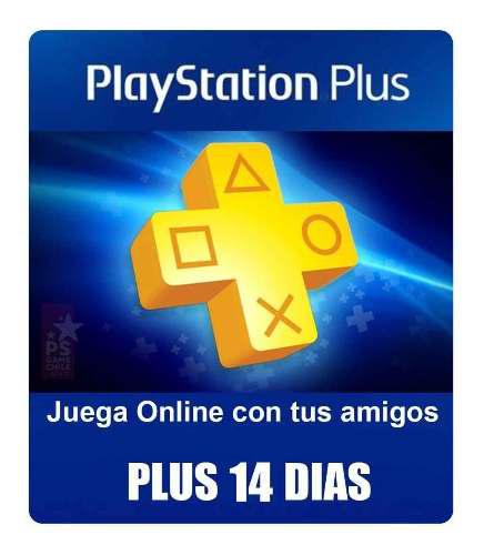 Playstation Plus 14 Días Psn Ps3 Ps4 + Juegos Gratis