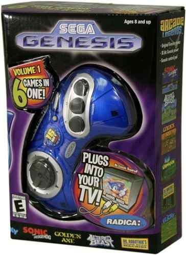 Sega Genesis Radica Plug And Play 6 Juegos En Uno