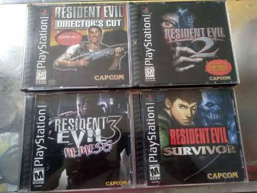 Combo Resident Evil 1,2,3 Y Gun Survivor De Playstation 1 Or
