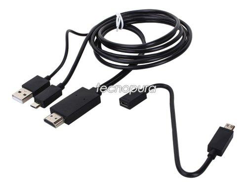 Kit Mhl 5 Y 11 Pines / Cable Micro Usb A Hdmi Celulares A Tv