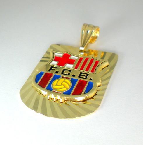 1 Dije Escudo Barcelona O Real Madrid Oro 18k Despacho 5dias