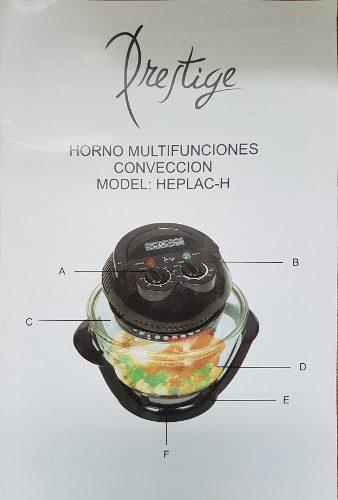 Horno Multifunciones Convección Prestige Modelo Heplac-h