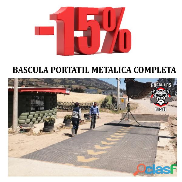 BASCULA PORTATIL METALICA COMPLETA 15%