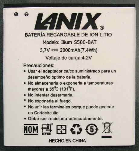 Bateria Pila Lanix Lt500 Calidad Original