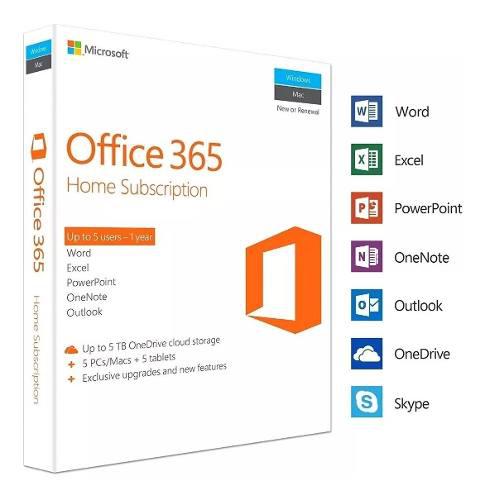Office 365 Licencia Original 5 Pc's Mac's O Tablets
