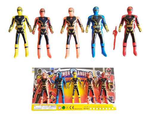 Power Rangers Figuras X5 Juguete Niños Juguetería