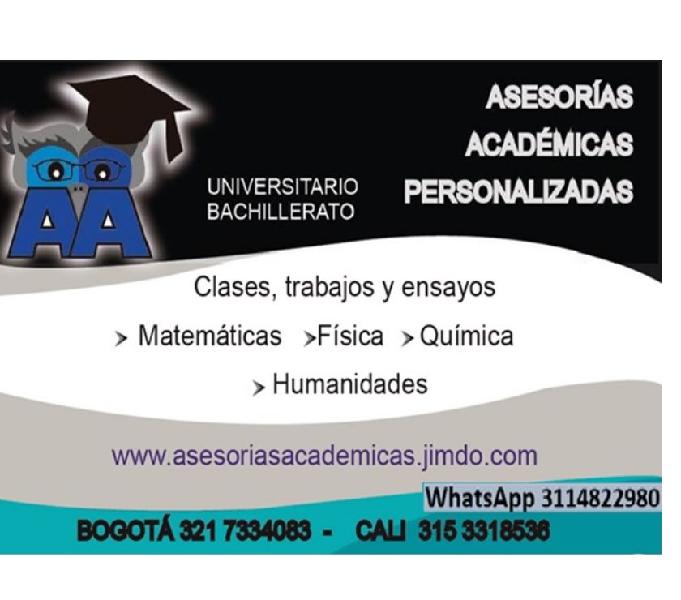 clases trabajos talleres solo en matematicas fisica quimica