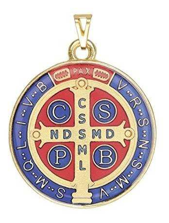 Intercesión Medalla San Benito Color (Oro - Grande -