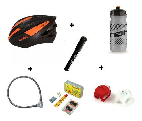 Combo Bicicleta Kit Despinche+casco+luz+candado+bomba+termo