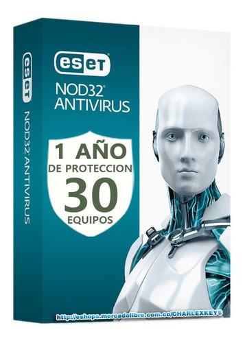 Antivirus Eset Nod32 Para 30 Pc Mas 1 Servidor Por 1 Año