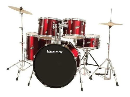 Bateria Ludwig Accent 5 Piezas Con Platillos Colores