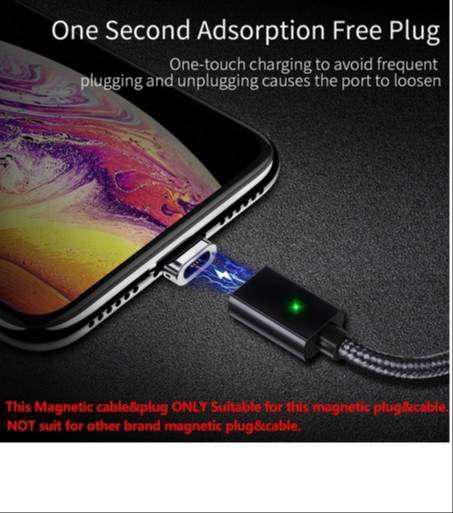 Cable Carga Celular Magnetico 2mts Nylon micro USB, tipoC