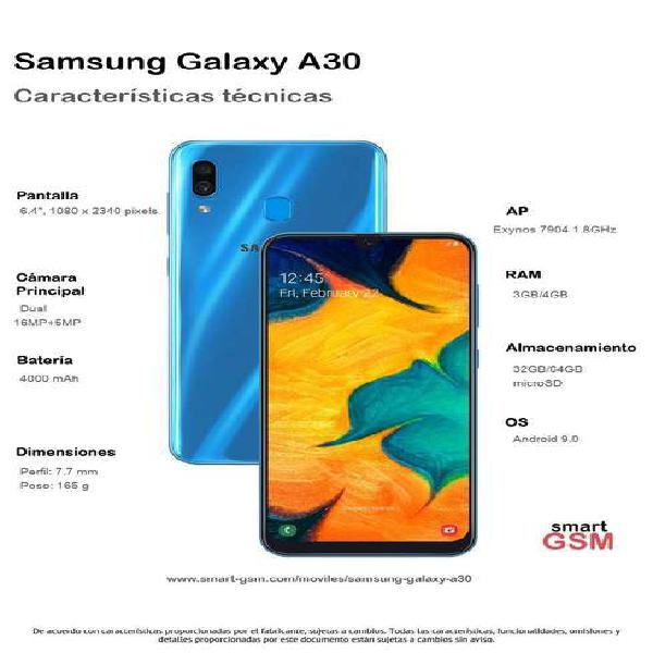 Celular Libre Samsung A30 6.4'' /4gb Ram /64gb
