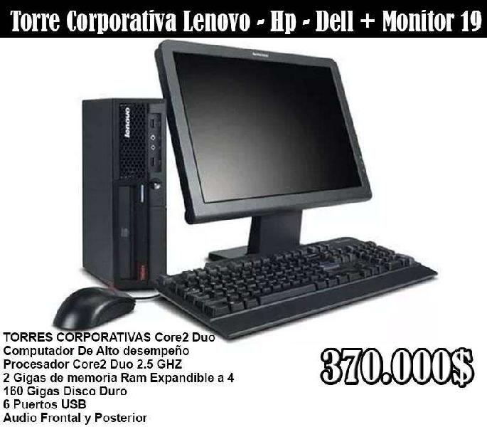 Computador Usado Core2duo 160gb+2gb Dr2 +lcd17