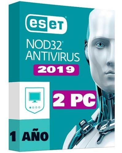 Eset Nod32 Antivirus V12 2019 |2 Pc | 1 Año|