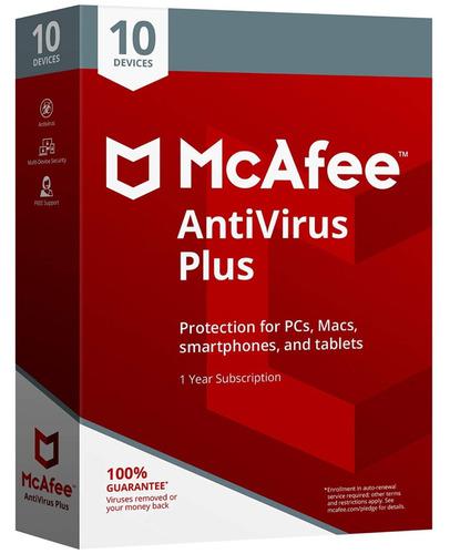 Mcafee Antivirus Plus 2020 Para 10 Equipos Multidispositivo
