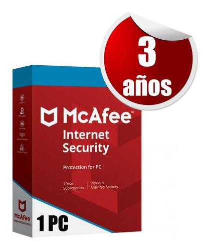 Mcafee Internet Security 1 Pc 3 Años Licencia Original