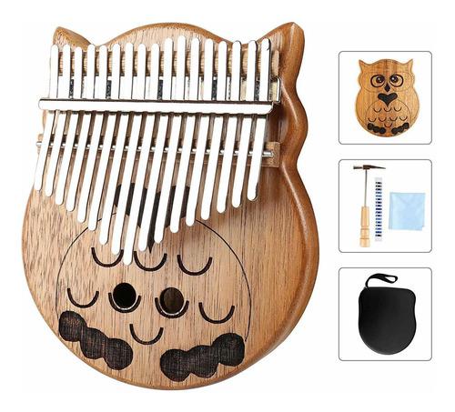 Owl Kalimba Thumb Piano 17 Keys Instrumento Para Pulgar...