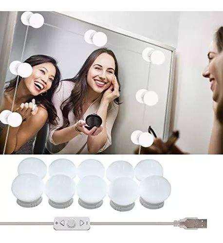 bombillos luz led x 10 para pegar estilo espejo vanity
