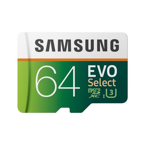 Memoria 64gb Samsung Microsd Evo Select 100mb/s 4k Clase 30