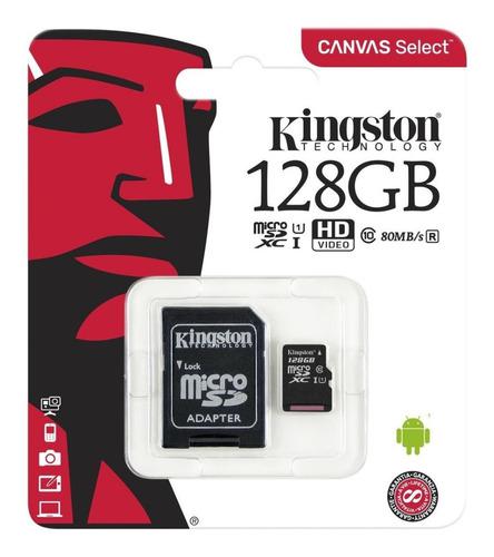 Memoria Micro Sd 128gb Kingston 80mb Cl10 Original Garantia
