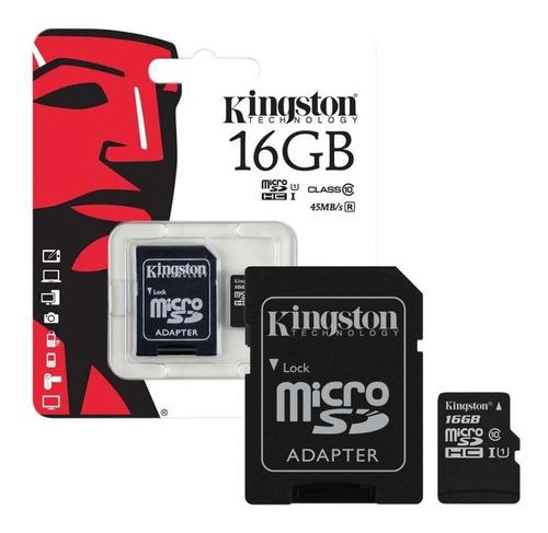 Memoria Micro Sd 16 Gb Kingston Clase 10 Smartphone Tablet