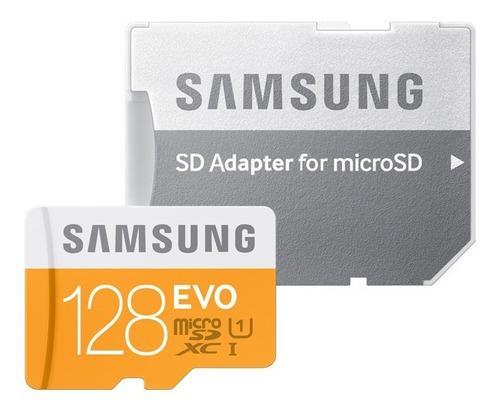 Memoria Micro Sd Samsung Evo 128 Gb Clase 10 + Adaptador