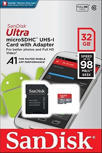 Memoria Microsd 32 Gb Original Sandisk Ultra A1 Clase 10