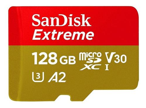 Memoria Microsd Sandisk Extreme 128gb 160mbs 4k U3 V30 + Adp