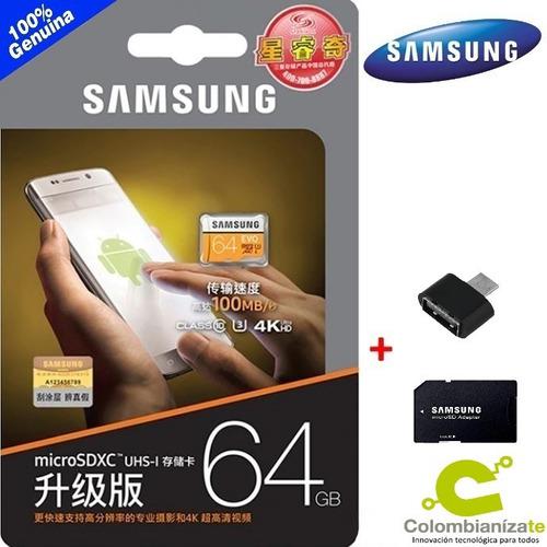 Memoria Samsung Evo 64gb Micro Sd Clase 10 -- Original