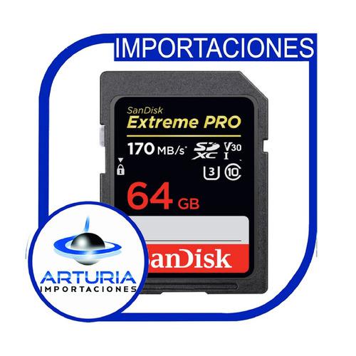 Memoria Sandisk 64gb De 170mb/s Extreme Pro