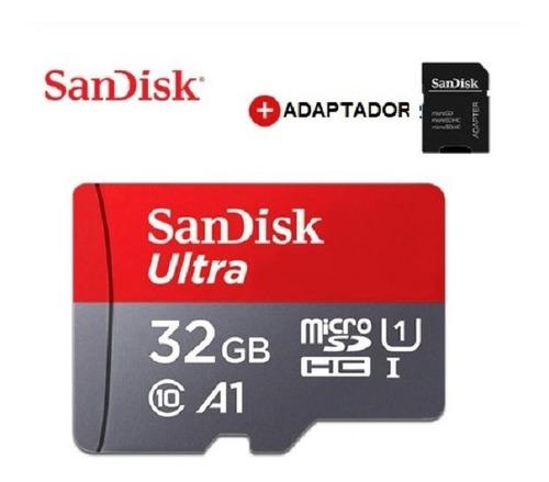 Memoria Sd 32 Gb Sandisk + Adaptador